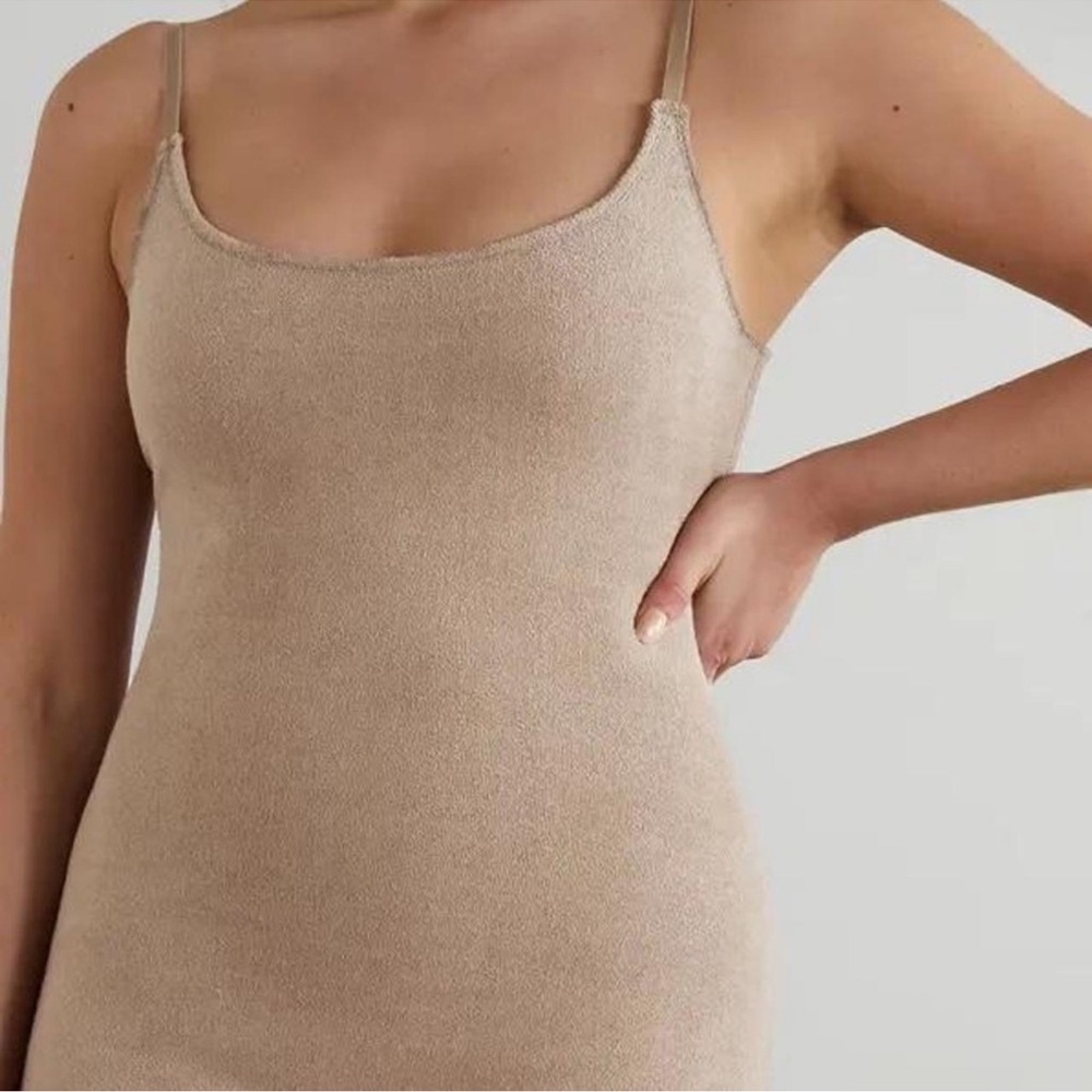 Elegant Tan Slip Dress